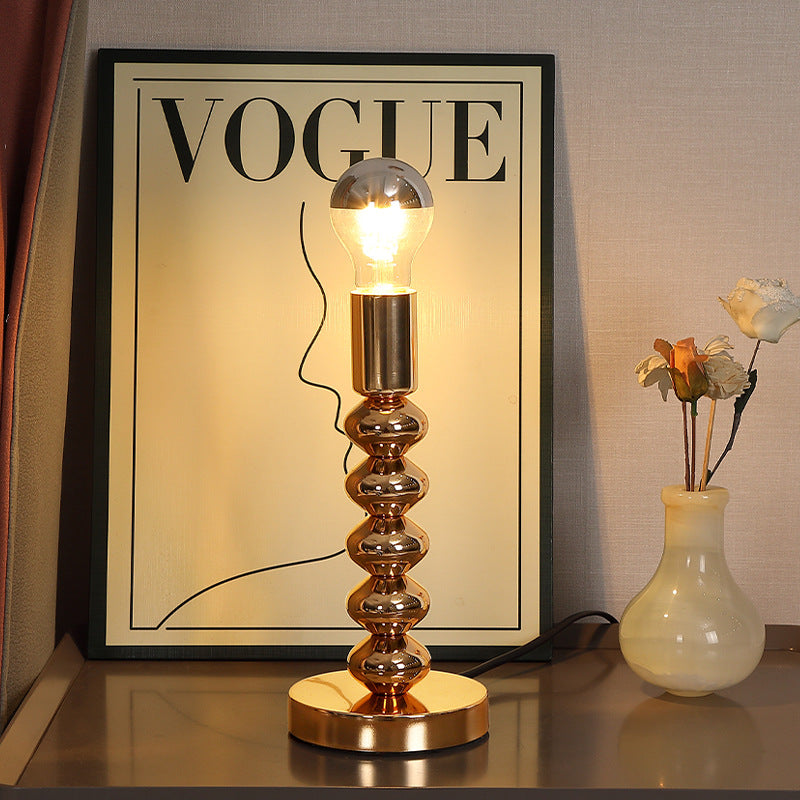 Vintage Metal LED Table Lamp for Bedroom Study Reading